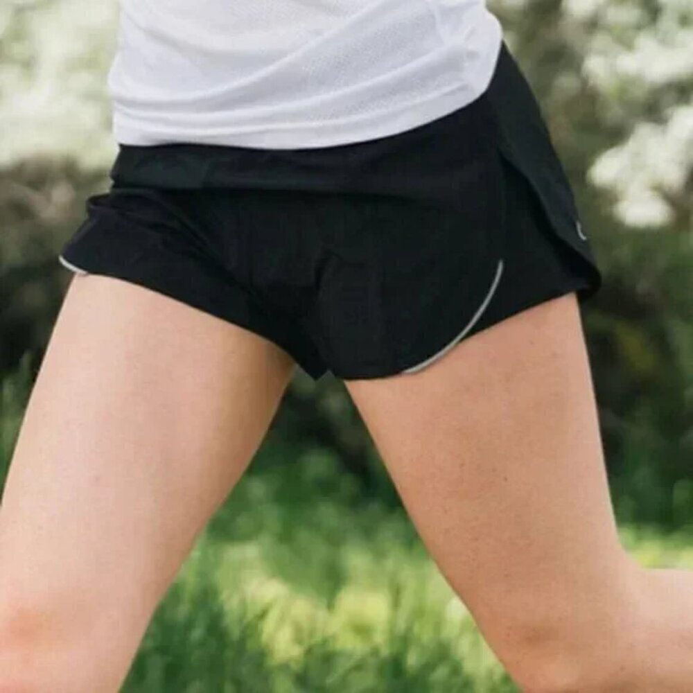 Zyia Active Women's Mesh Energy Shorts- Black Athletic/ Running Shorts- Size XXL